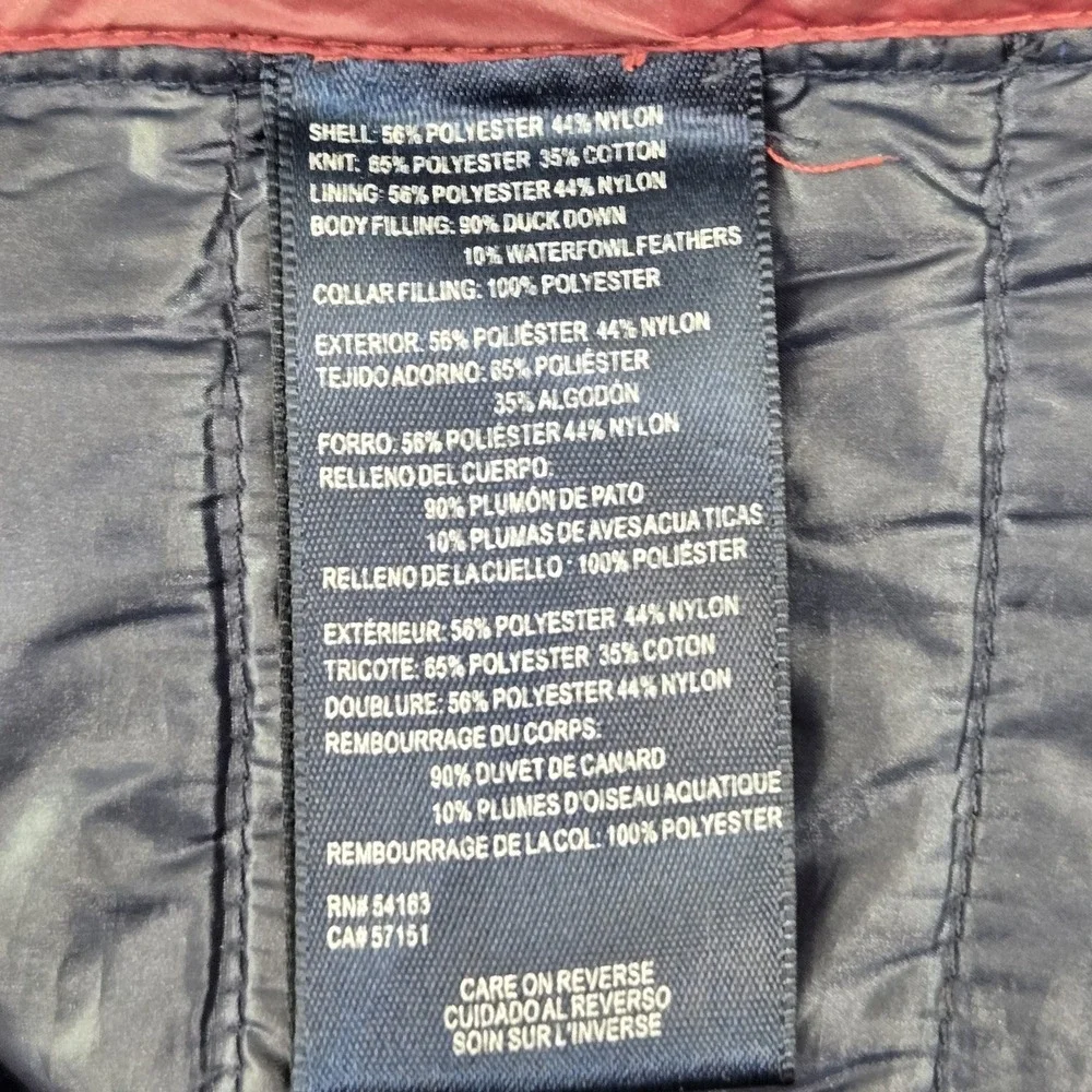 Tommy Hilfiger Men Jacket S Blue Natural‎ Down Puffer Knit Fleece Liner